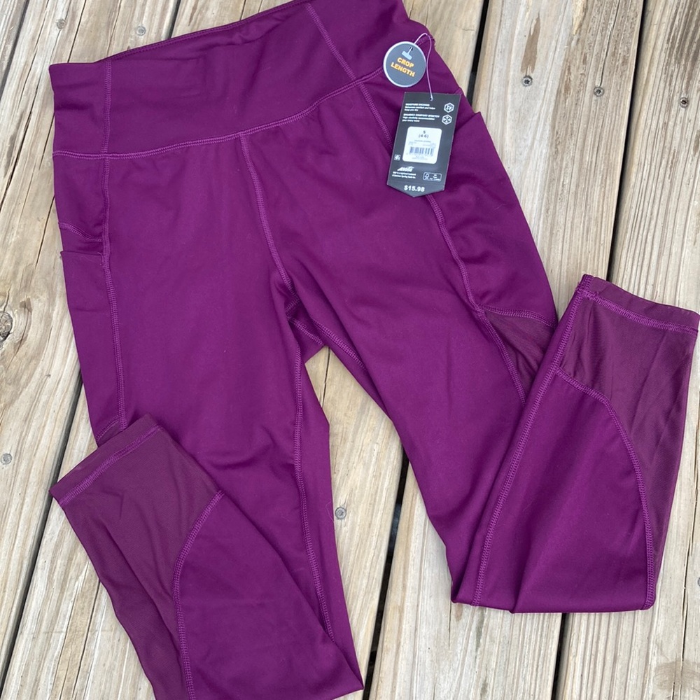 AVIA: plum crop leggings